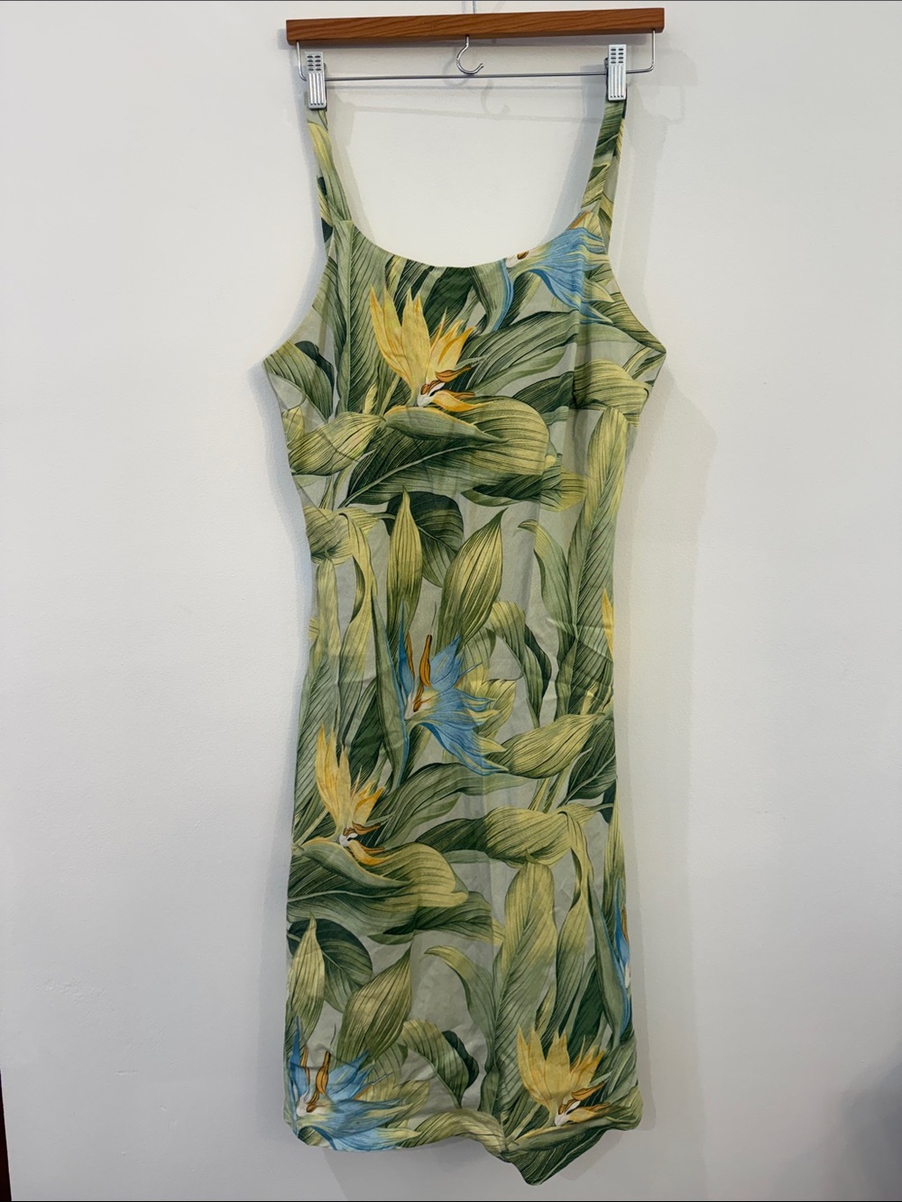 Tommy Bahama Green Tropical Bird of Paradise Print Sundress